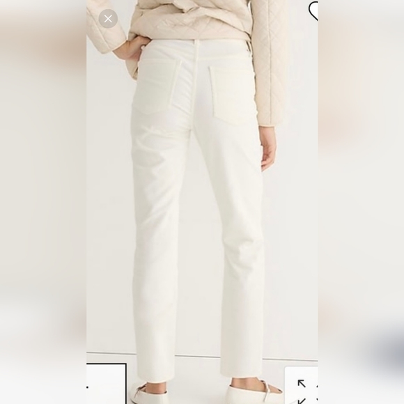 J. Crew Pants - J. Crew Re- Imagined Women Sz30P Ivory Straight Leg Corduroy Pants